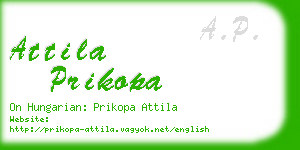 attila prikopa business card